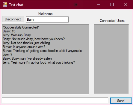 The first chatroom client