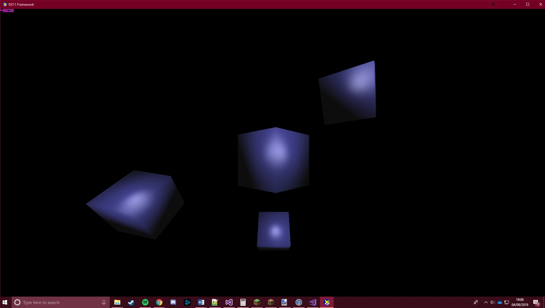 Blue cubes in DirectX