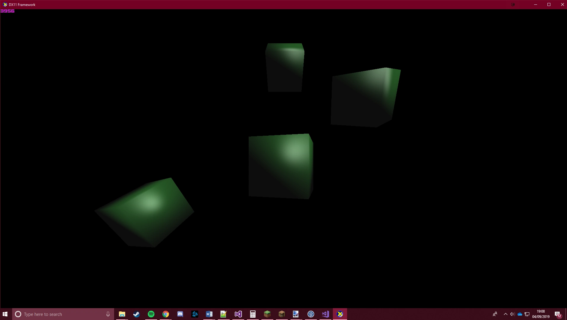 Green cubes in DirectX