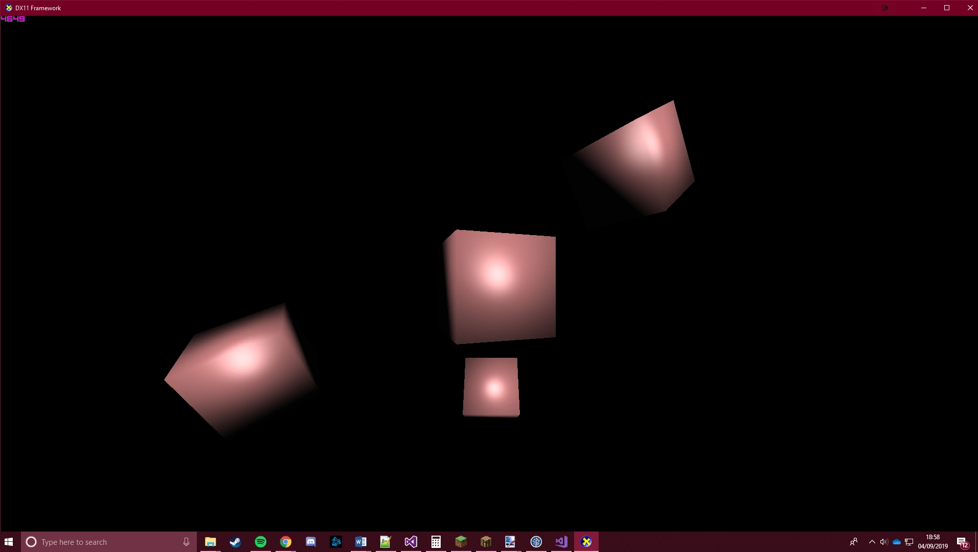 Red cubes in DirectX